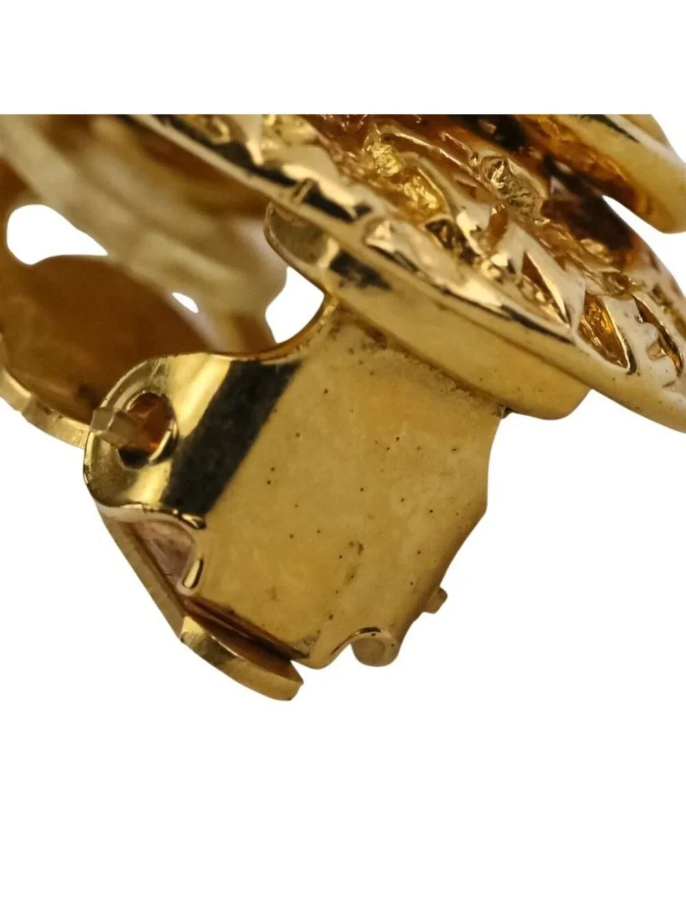 Chanel Vintage CC Logo Clip Earrings Gold